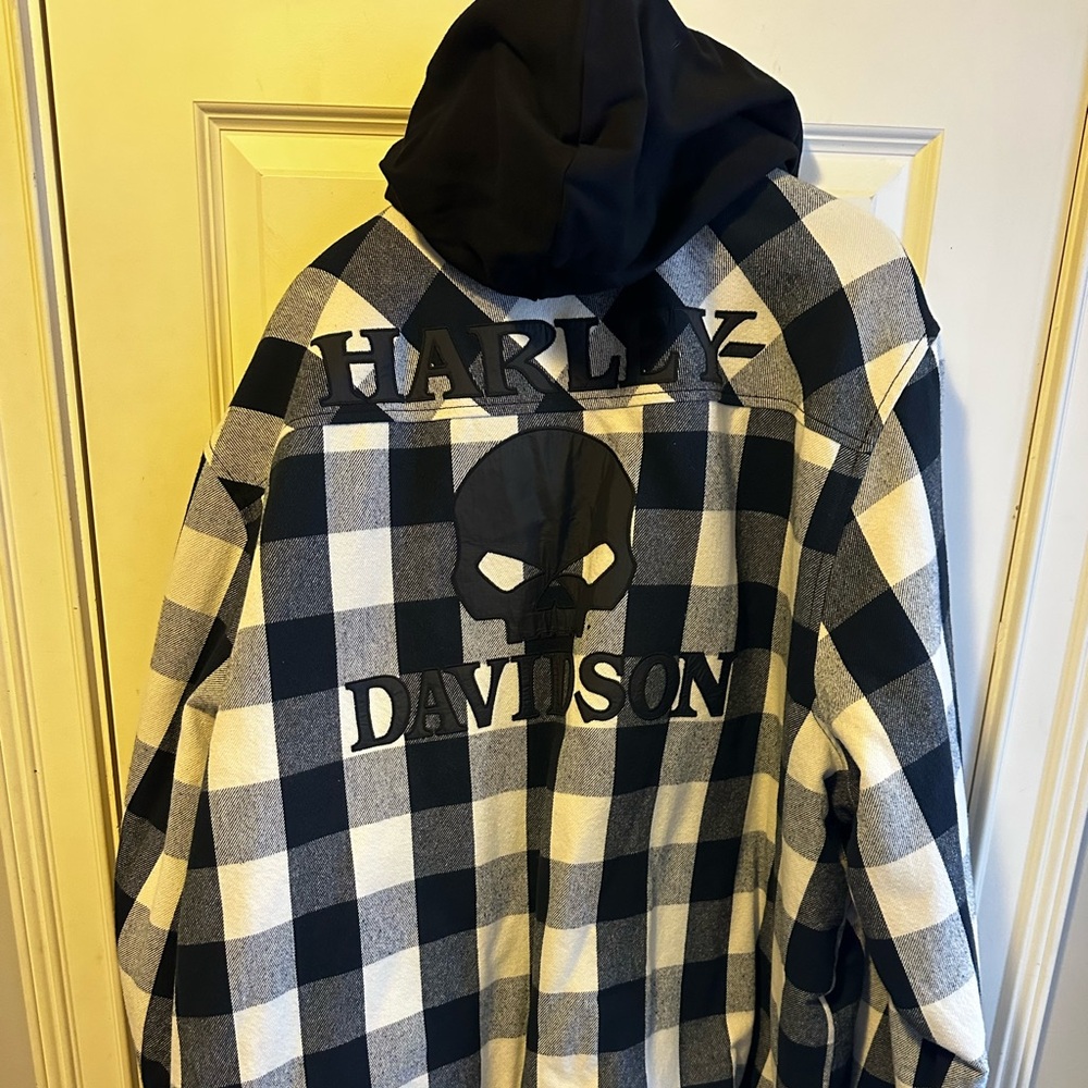Harley Davidson: Skull hoodie jacket:5XL